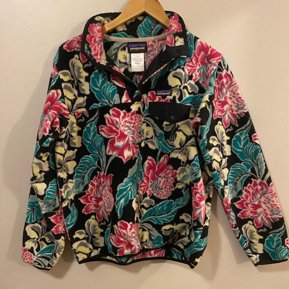 Patagonia Synchilla Snap-T Fleece Manoa Floral Sweater